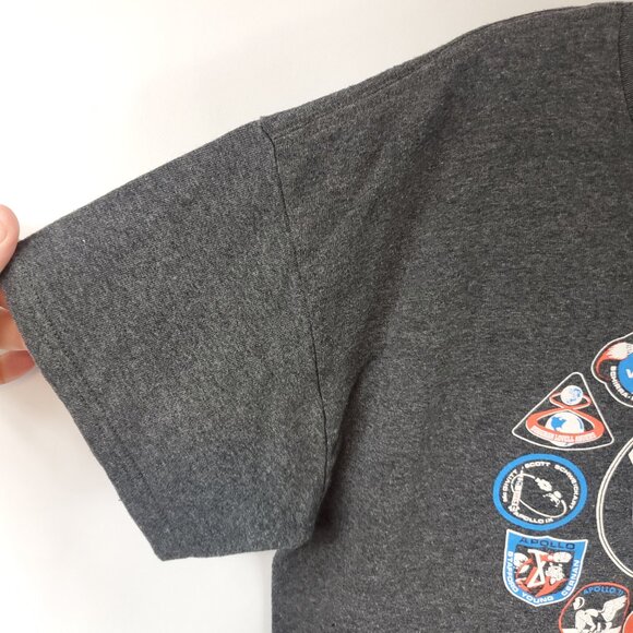 Apollo Mission Nasa Grey Shrt Slv Tee Sz Large - Picture 4 of 7